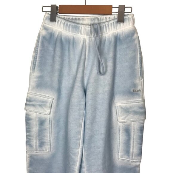 Tna Cozy Fleece Mega Cargo Oversized Cargo Sweatpants Size 2 X S - Picture 2 of 7